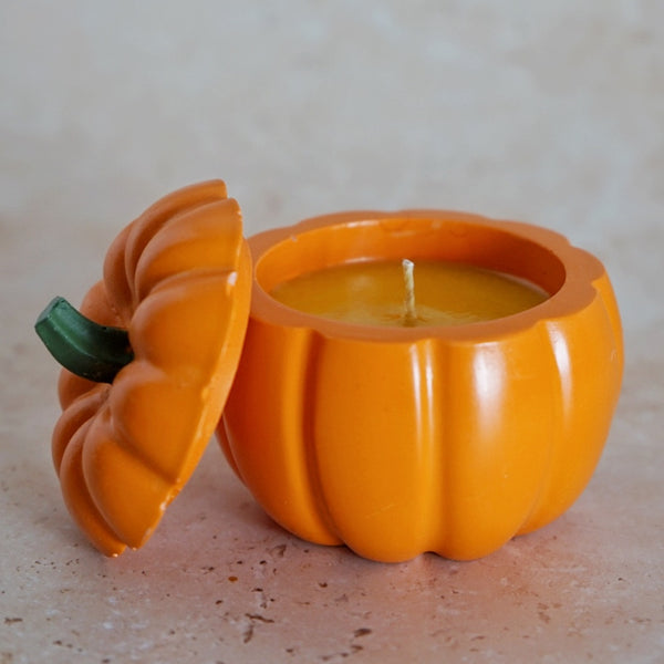 Orange Pumpkin Pot Candle