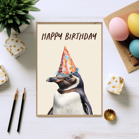 Penguin Happy Birthday Card