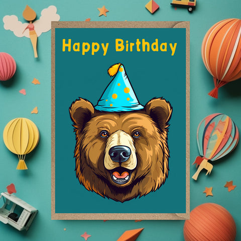 Bear Happy Birthday Card