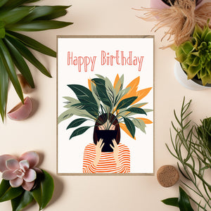 Women & Plants Happy Birthday Card
