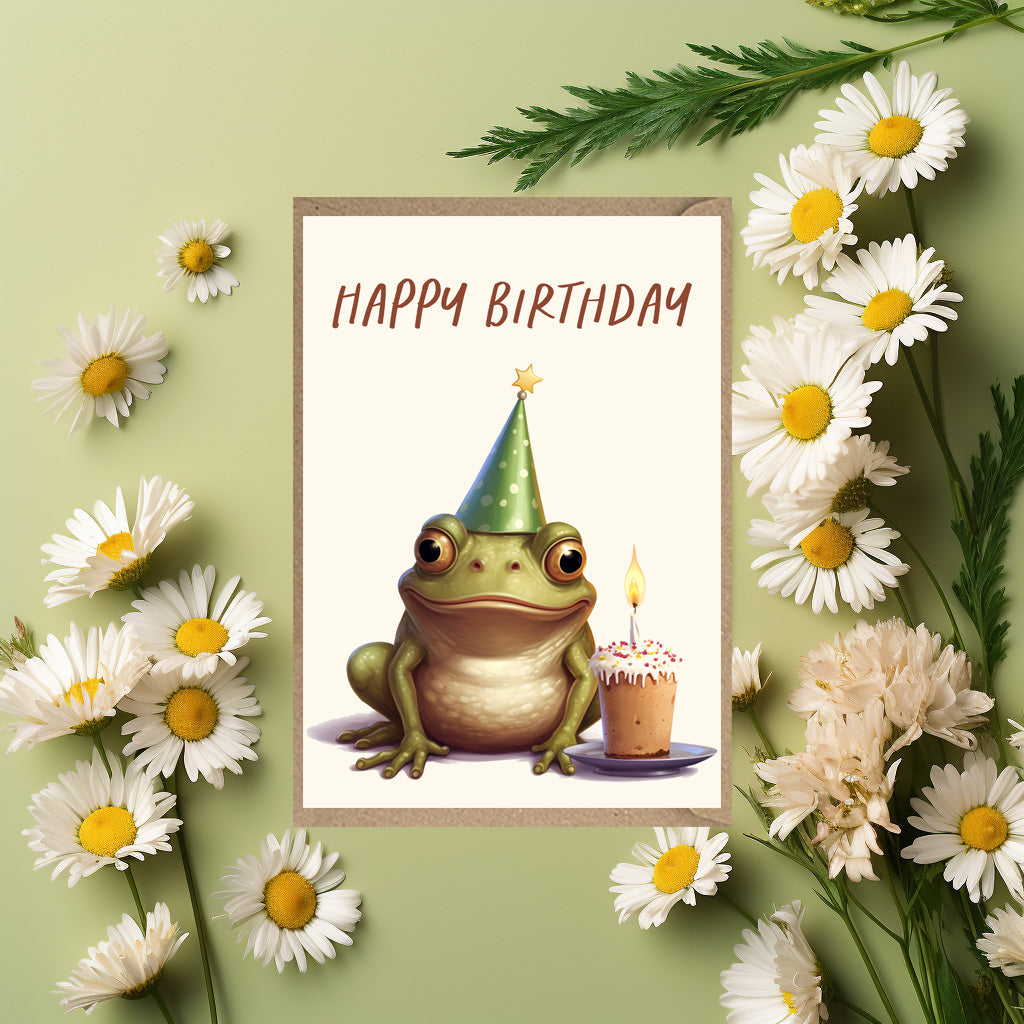 Frog Happy Birthday Card