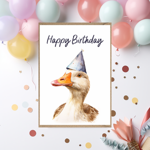 Goose Happy Birthday Card