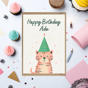 Personalised Tiger Birthday Card