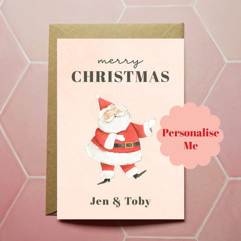 Personalised Santa Christmas Card