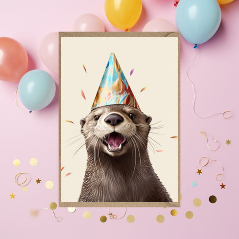Otter Birthday Card