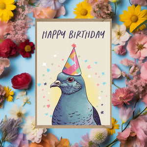 Pigeon Happy Birthday Card