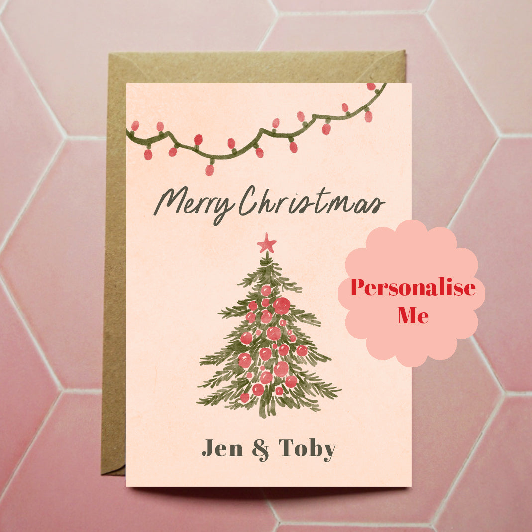 Personalised Christmas Tree Card