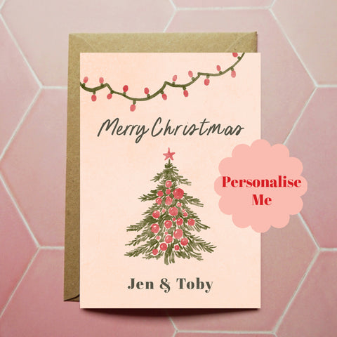 Personalised Christmas Tree Card