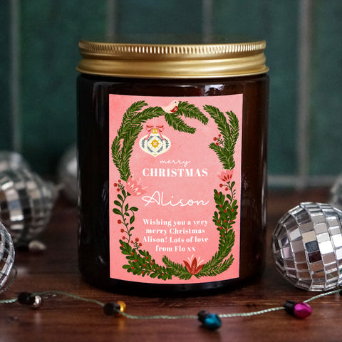 Personalised Christmas Candle