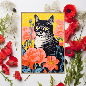 Cat Greeting Card