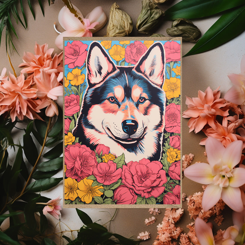 Husky Greeting Card