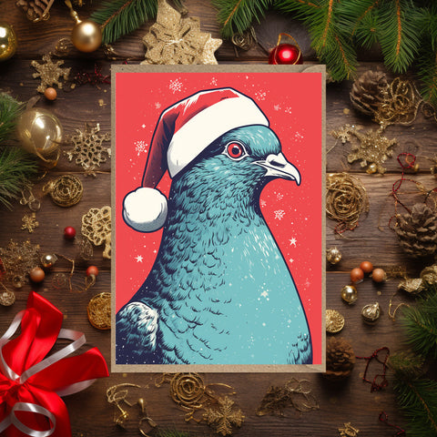 Pigeon Christmas Card