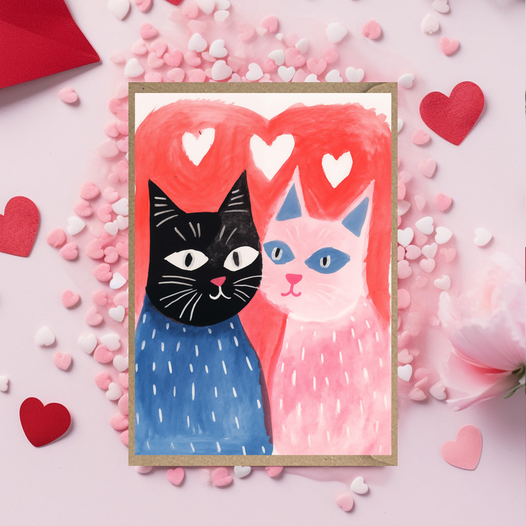 Cat Valentines Card