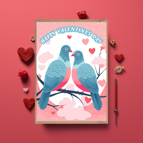 Pigeon Valentines Card