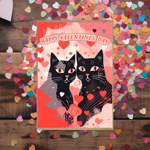 Cat Valentines Card