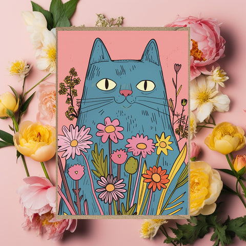 Cat Greeting Card