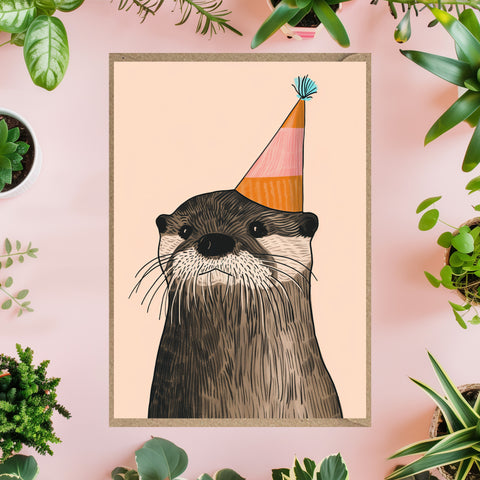 Otter Birthday Card