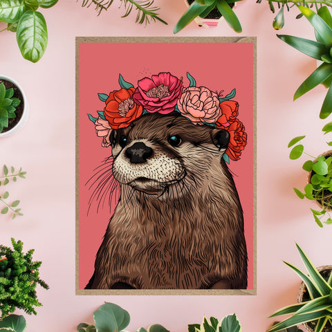 Otter Greeting Card