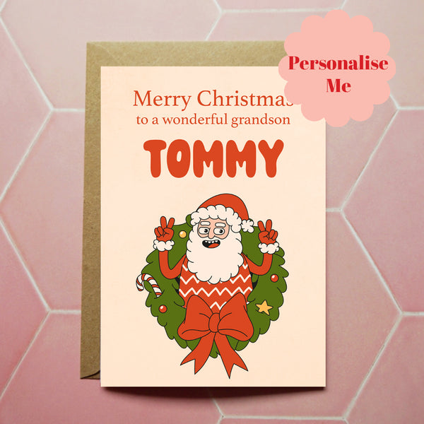 Personalised Santa Christmas Card