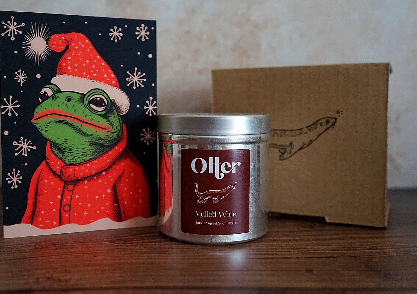 Card & Mulled Wine Candle Giftbox