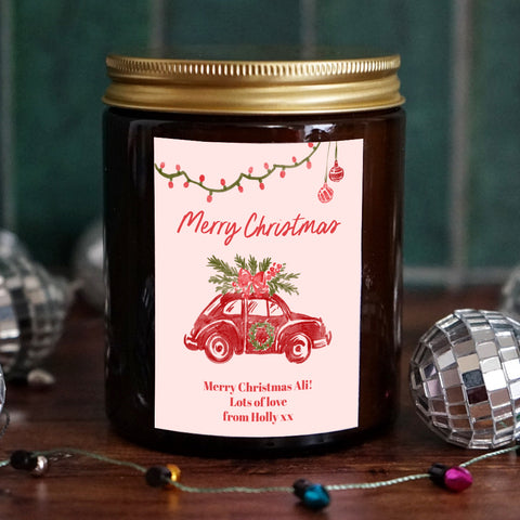 Personalised Christmas Candle