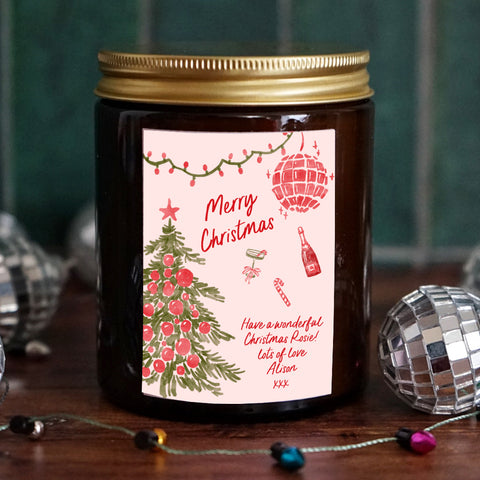 Personalised Christmas Candle