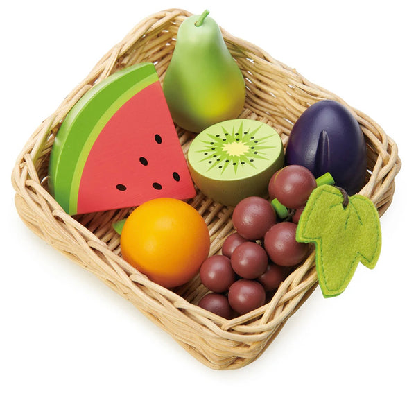 Tender Leaf Fruit Basket | Wooden Play Food Toy