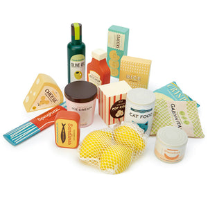 Tender Leaf Supermarket Grocery Set | Wooden Play Food Toy Set