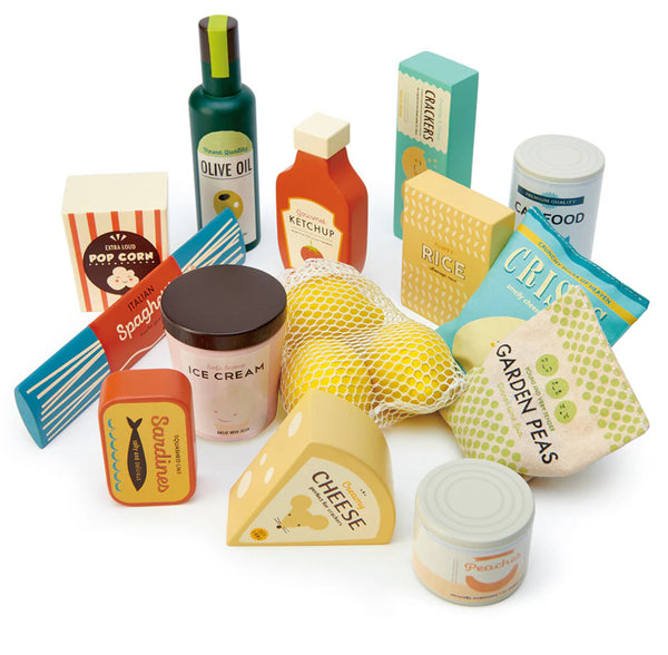 Tender Leaf Supermarket Grocery Set | Wooden Play Food Toy Set
