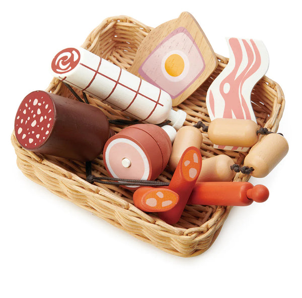 Tender Leaf Charcuterie Basket | Wooden Play Food Toy