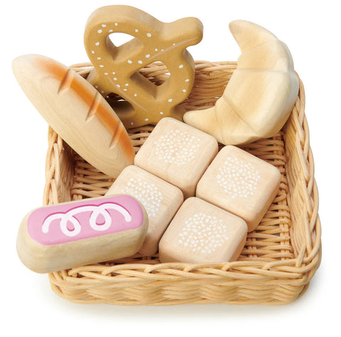 Tender Leaf Bread Basket | Wooden Play Food Toy