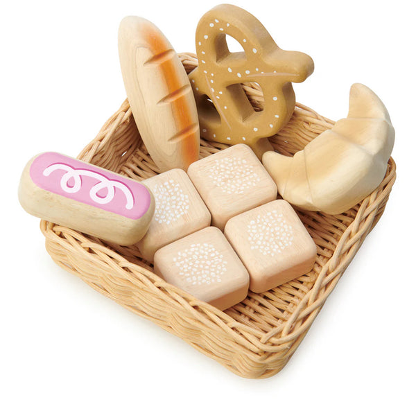Tender Leaf Bread Basket | Wooden Play Food Toy