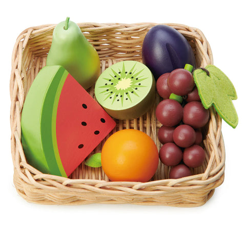 Tender Leaf Fruit Basket | Wooden Play Food Toy