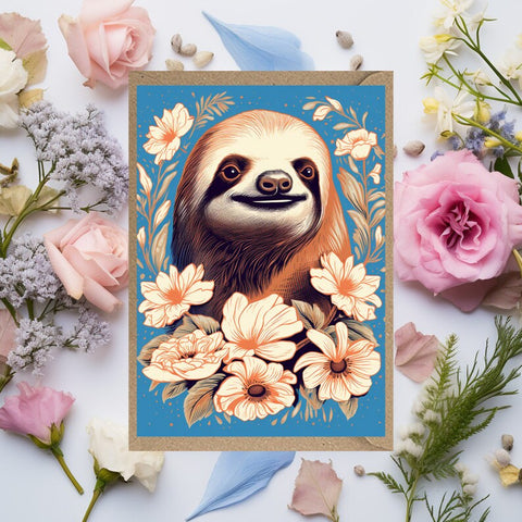 Sloth Greeting Card