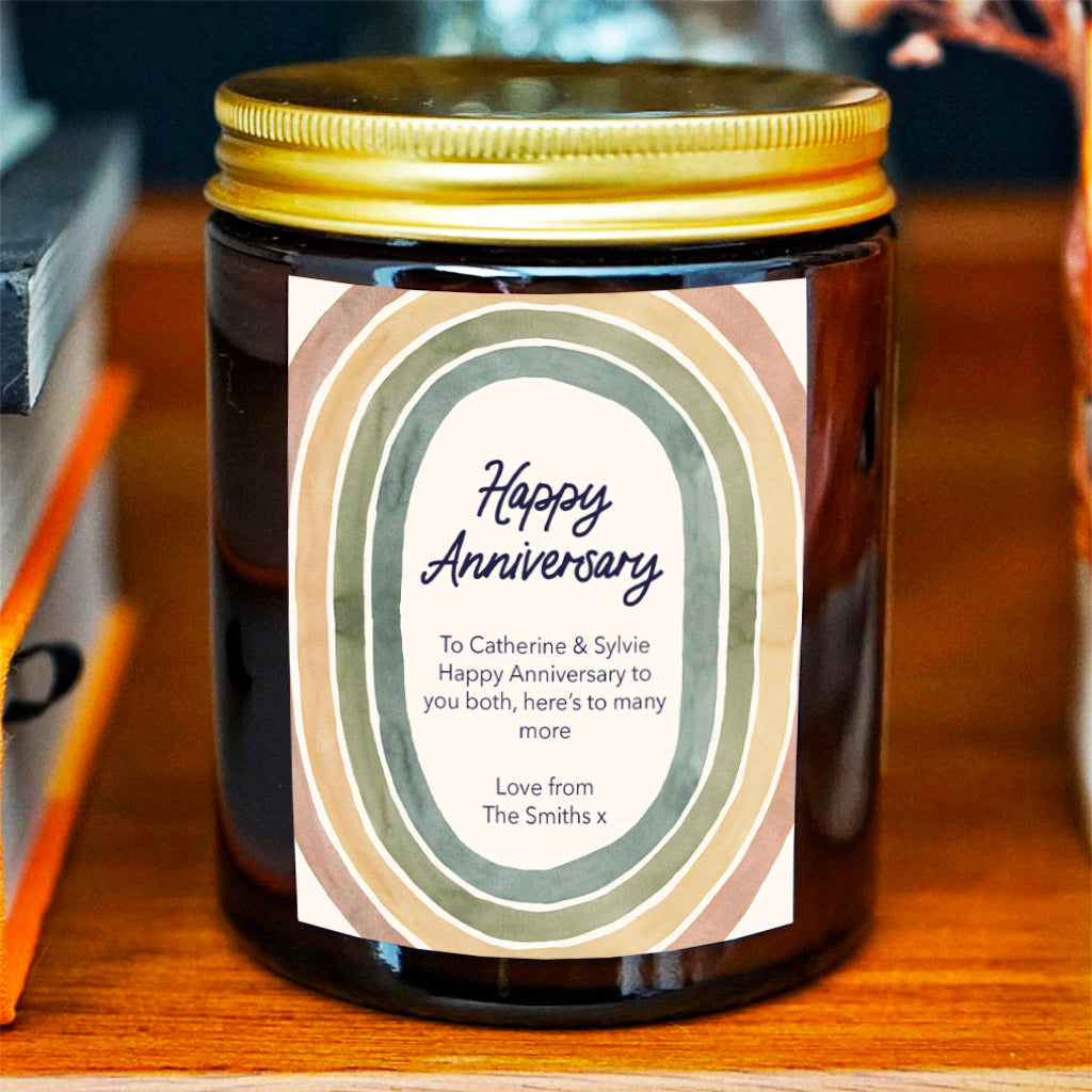 Happy Anniversary - Personalised Candle