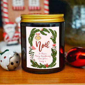 Personalised Christmas Candle